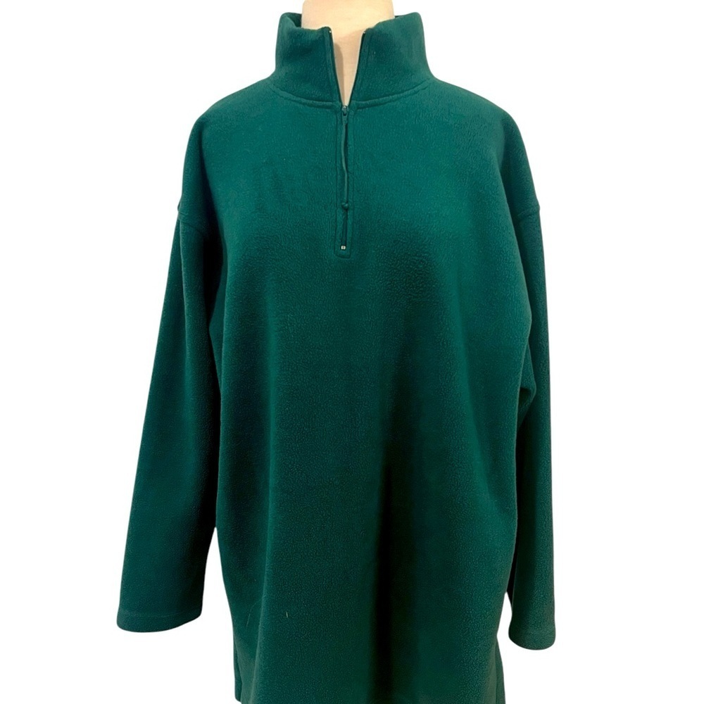 Victoria's Secret Country Fleece Green 1/4 Zip Oversized Soft Pullover Medium
